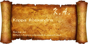 Koppa Alexandra névjegykártya