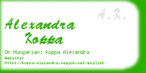alexandra koppa business card